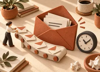 Illustration d'emails et de relances organisés automatiquement