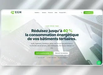 Site EGN Rénovation, rénovation énergétique des bâtiments tertiaires, réalisé par DevDream