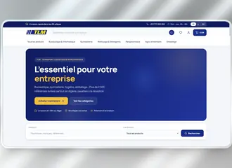 Site TLM Shop, e-commerce B2B de fournitures en Algérie, réalisé par DevDream